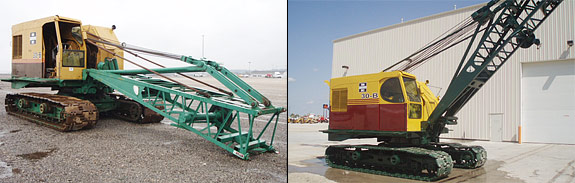 Before and after of a Bucyrus Erie