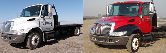 Before and after of a Truck